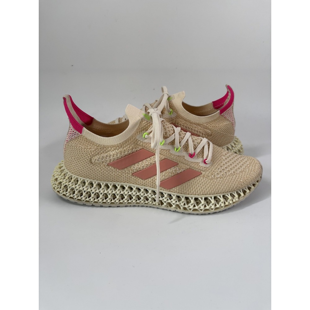 Adidas 4DFWD Running Shoes Womens Size 11 Beige Pink Primeknit 4D Lattice Q46444